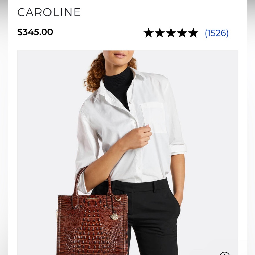 Brahmin Pecan Croc-Embossed Satchel - Picture 2 of 12